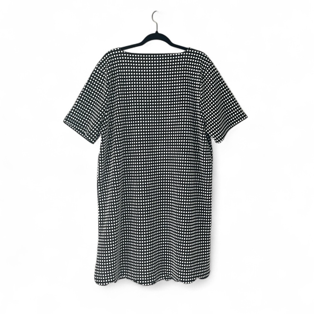 Preston & York Black and White Patterned Short Sleeve Dress - Size XXL - Picture 3 of 5